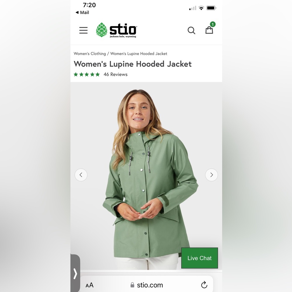 Brand new never worn: Stio Women's Lupine Hooded Jacket. Size medium.